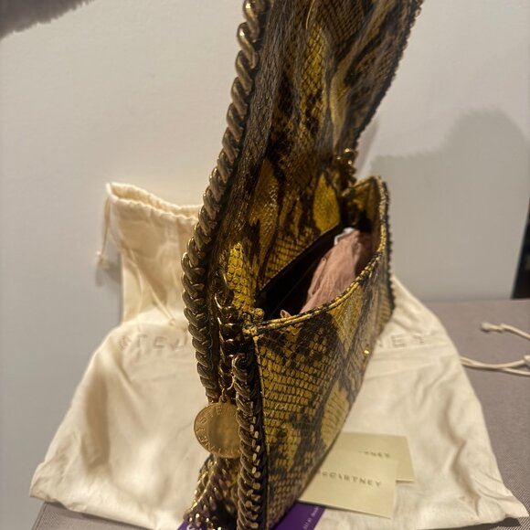 Stella McCartney Faux Snakeskin Chain Clutch - Yellow - Picture 11 of 16
